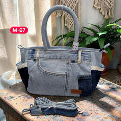 Moon Denim Bag – Vintage Jeans Bag for Everyday Style-M 67