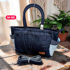 Moon Denim Bag – Vintage Jeans Bag for Everyday Style-M 68