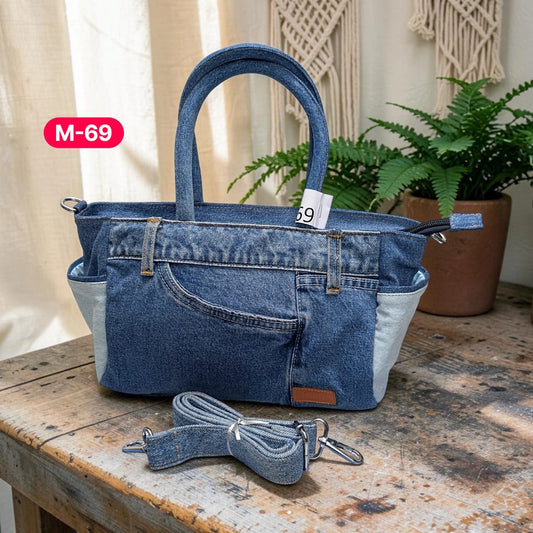 Moon Denim Bag – Vintage Jeans Bag for Everyday Style-M 69