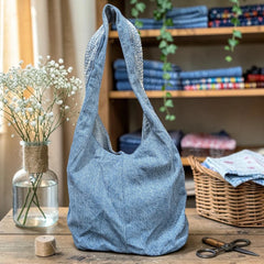 Embroidered Denim Boho Shoulder Bag