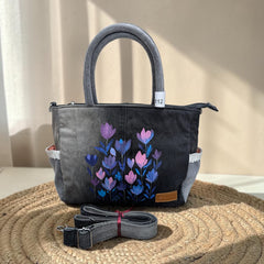 Premium Denim Shoulder Tote Bag Daffodil D-112
