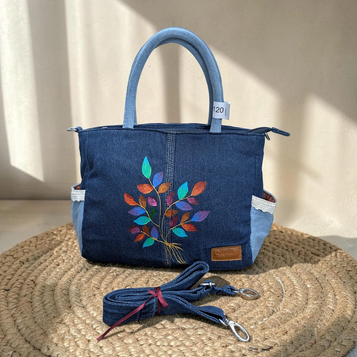 Premium Denim Shoulder Tote Bag Daffodil D-120