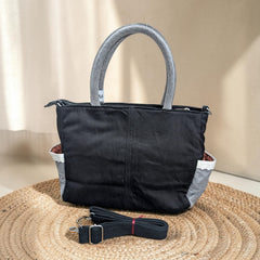 Premium Denim Shoulder Tote Bag Daffodil D-121