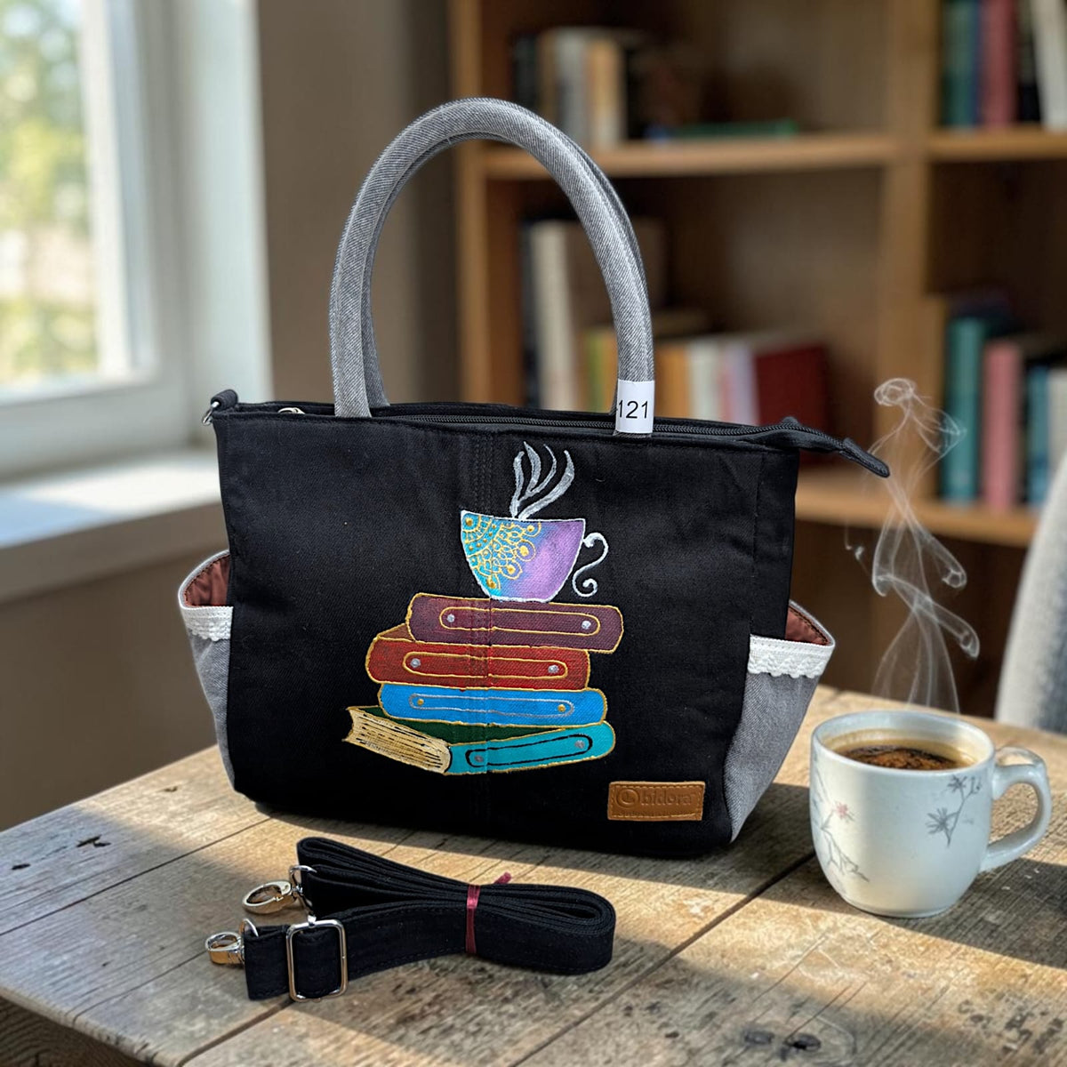 Premium Denim Shoulder Tote Bag Daffodil D-121