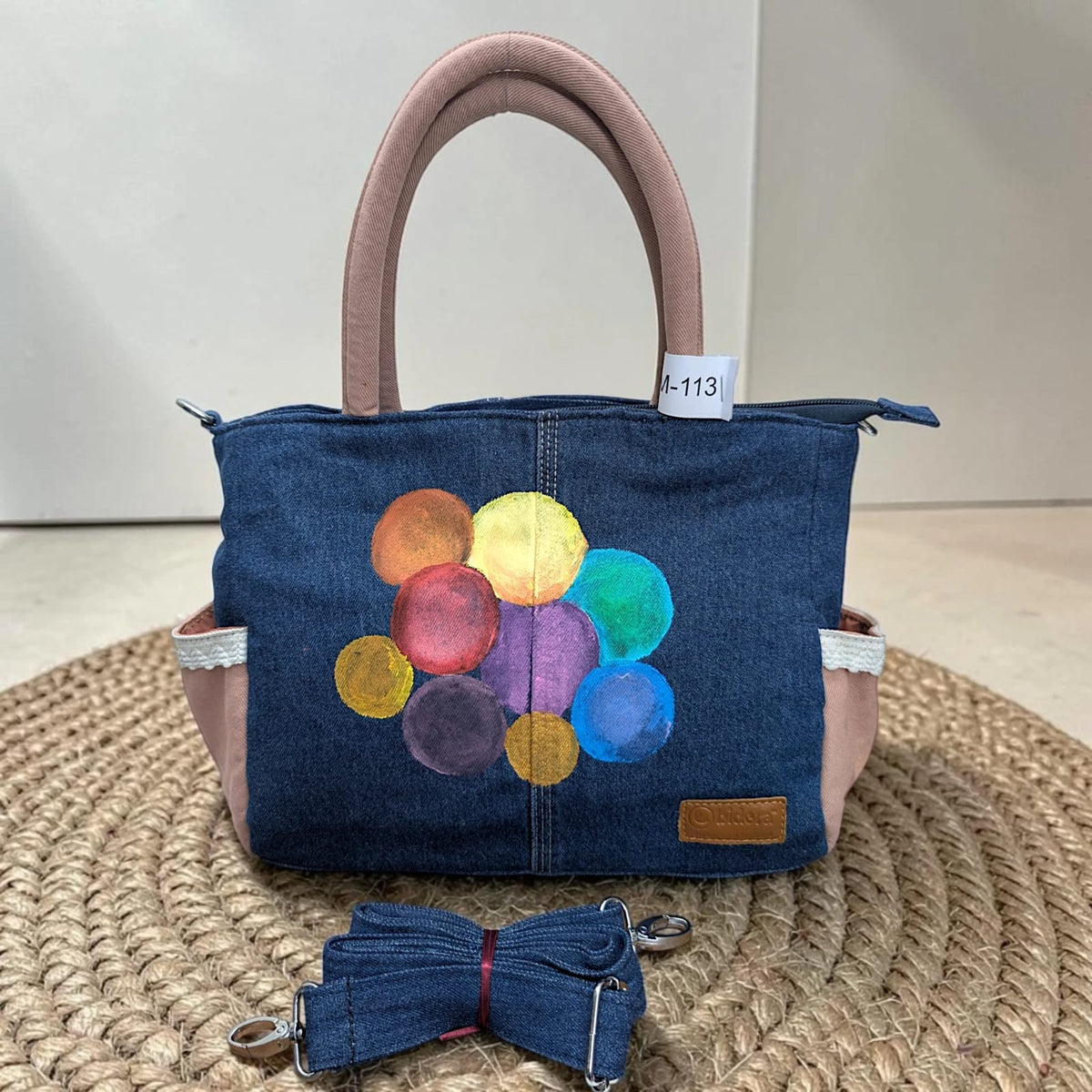 Premium Denim Shoulder Tote Bag Daffodil D-113