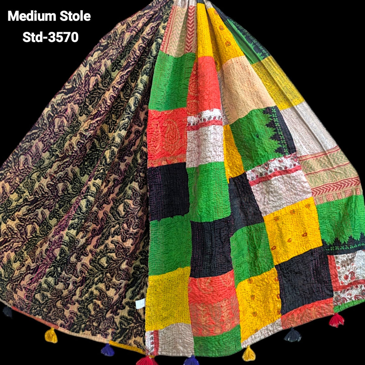 Handmade Silk Stole- While style meets utility- Medium Size-3570