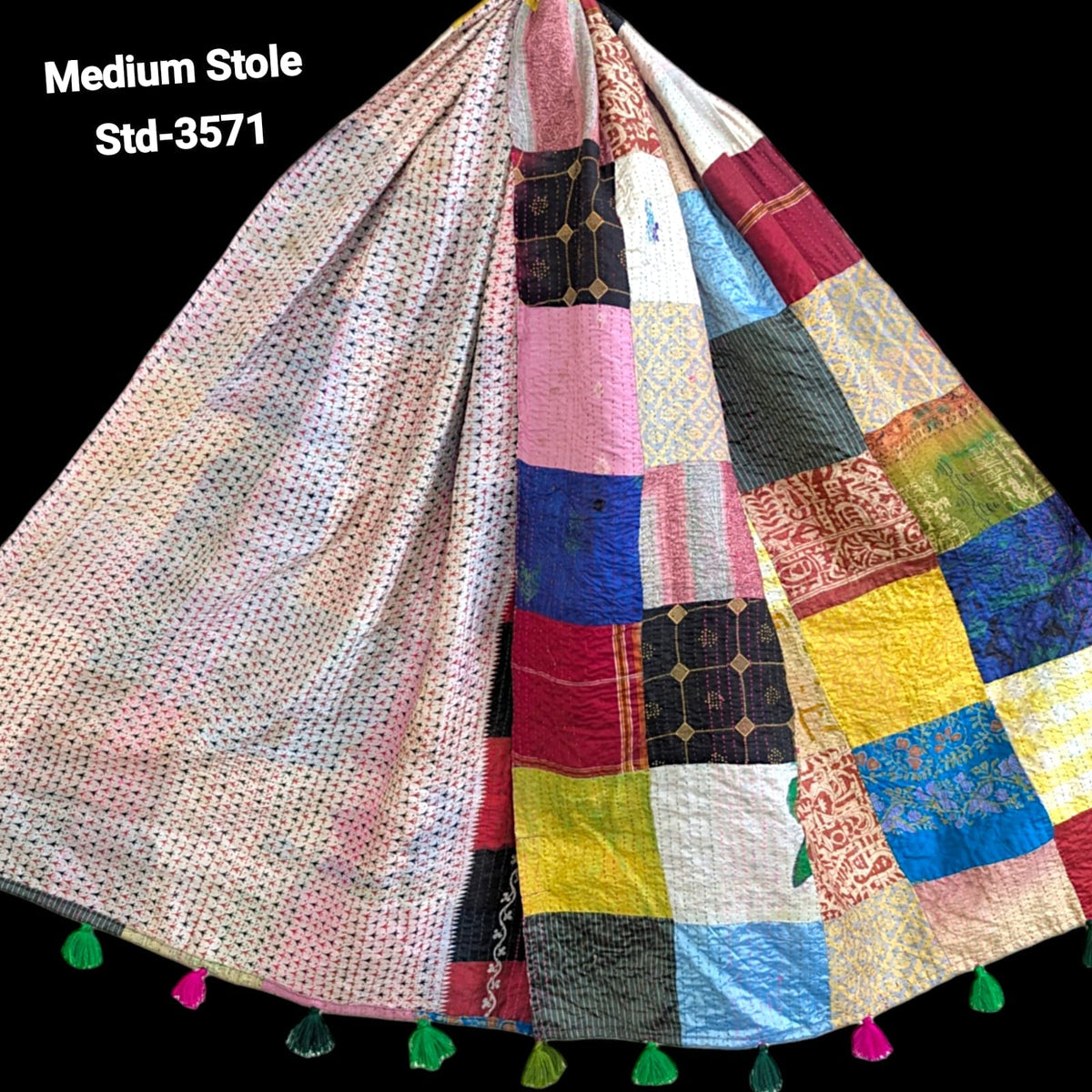 Handmade Silk Stole- While style meets utility- Medium Size-3571
