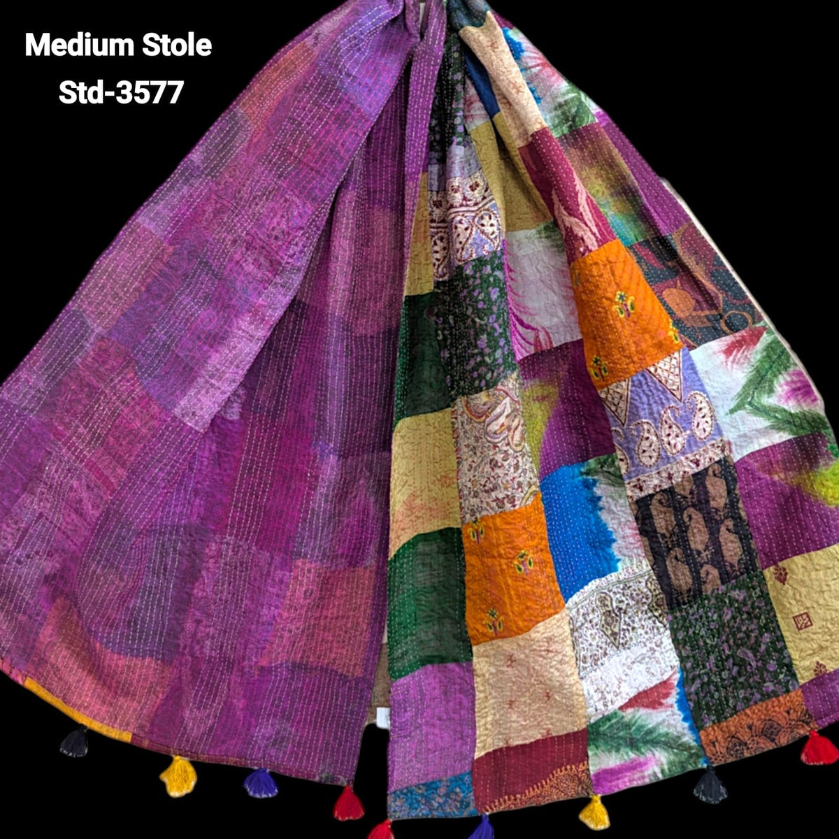 Handmade Silk Stole- While style meets utility- Medium Size-3577