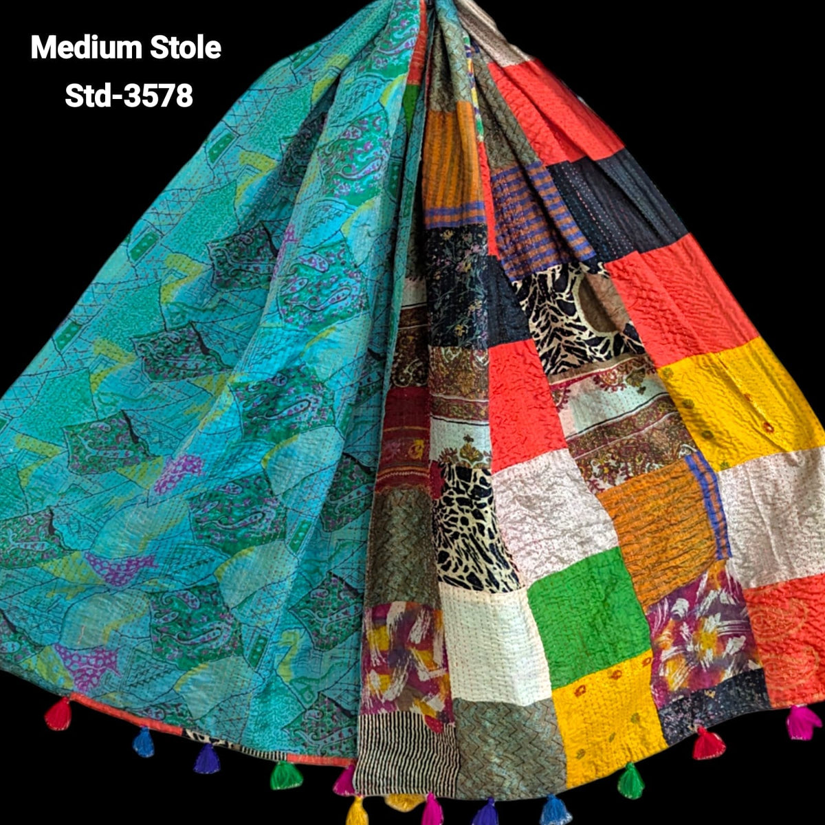 Handmade Silk Stole- While style meets utility- Medium Size-3578