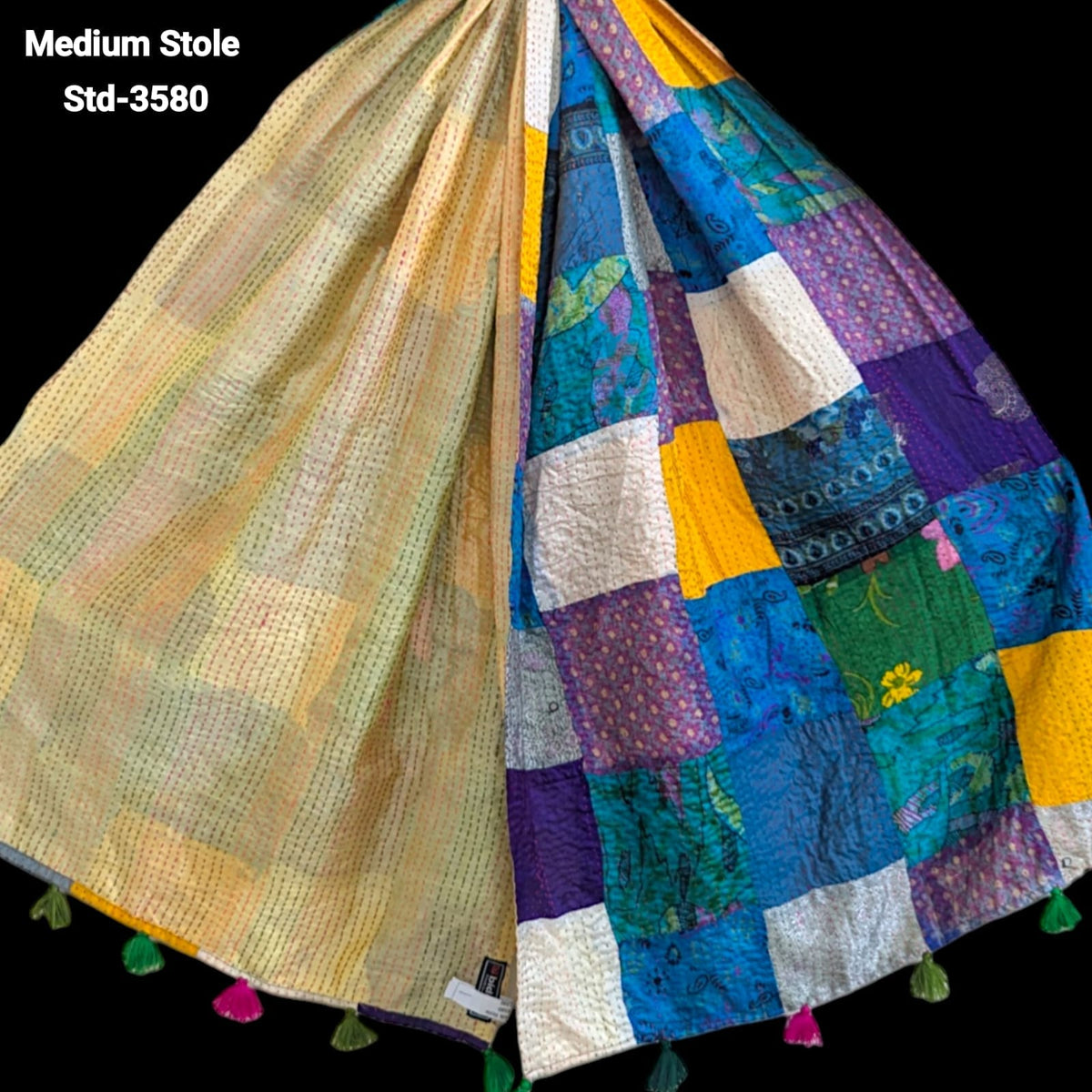 Handmade Silk Stole- While style meets utility- Medium Size-3580