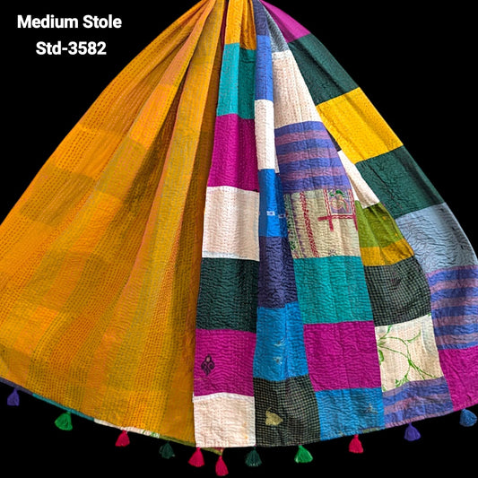 Handmade Silk Stole- While style meets utility- Medium Size-3582