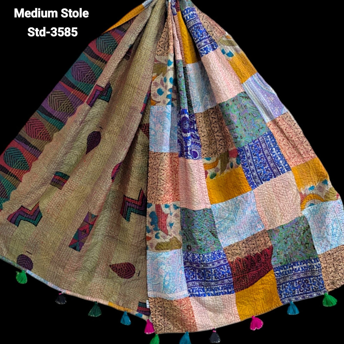 Handmade Silk Stole- While style meets utility- Medium Size-3585