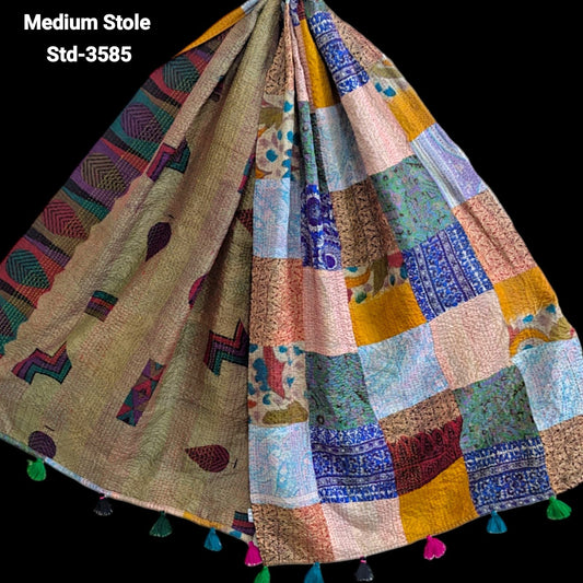 Handmade Silk Stole- While style meets utility- Medium Size-3585