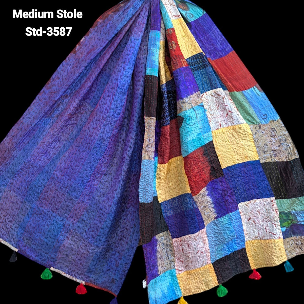 Handmade Silk Stole- While style meets utility- Medium Size-3587