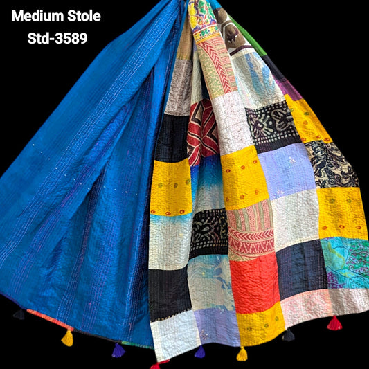 Handmade Silk Stole- While style meets utility- Medium Size-3589