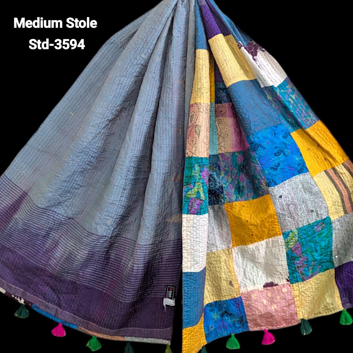 Handmade Silk Stole- While style meets utility- Medium Size-3594