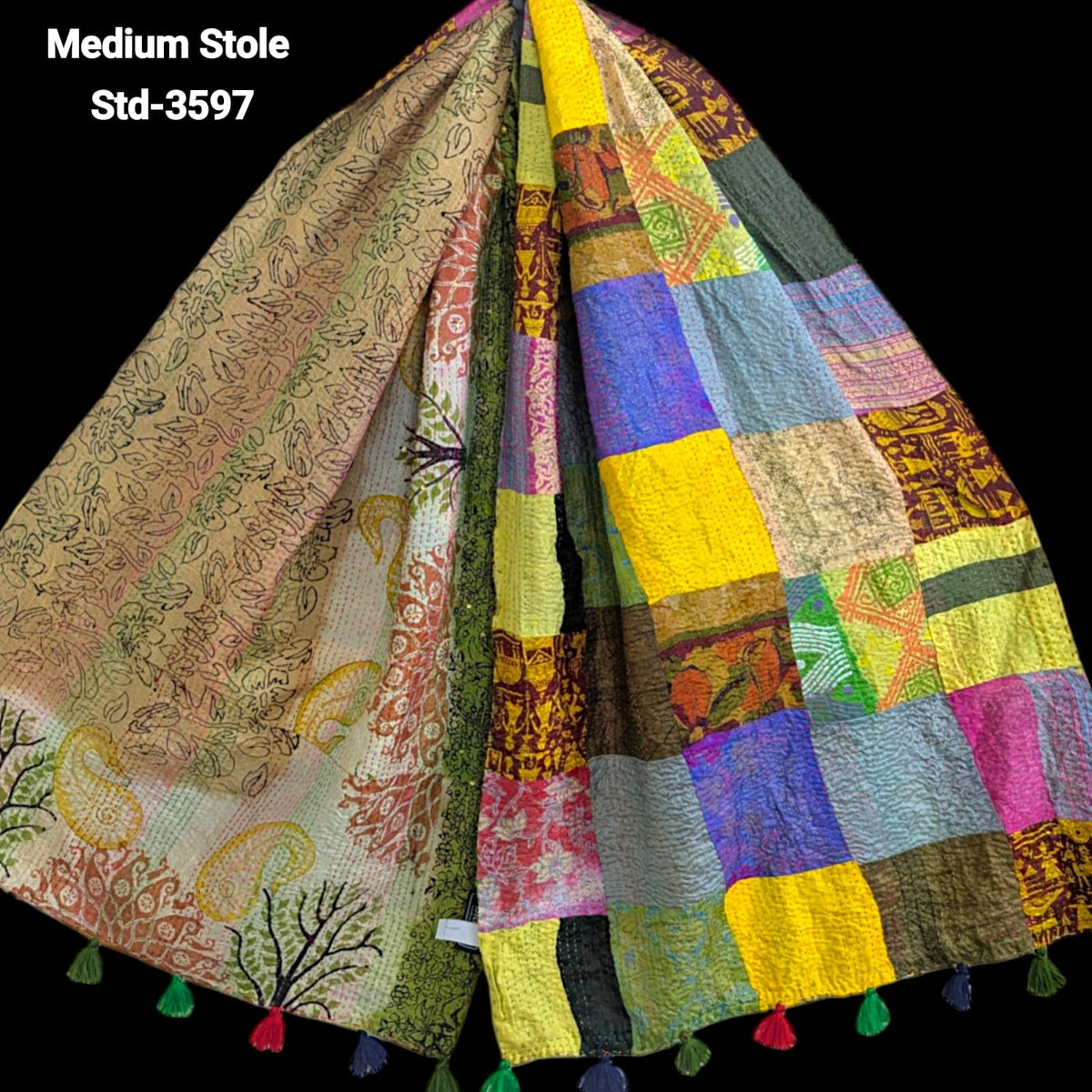 Handmade Silk Stole- While style meets utility- Medium Size-3597
