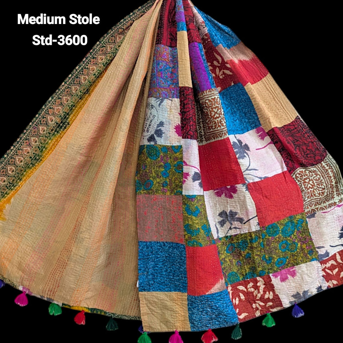 Handmade Silk Stole- While style meets utility- Medium Size-3600