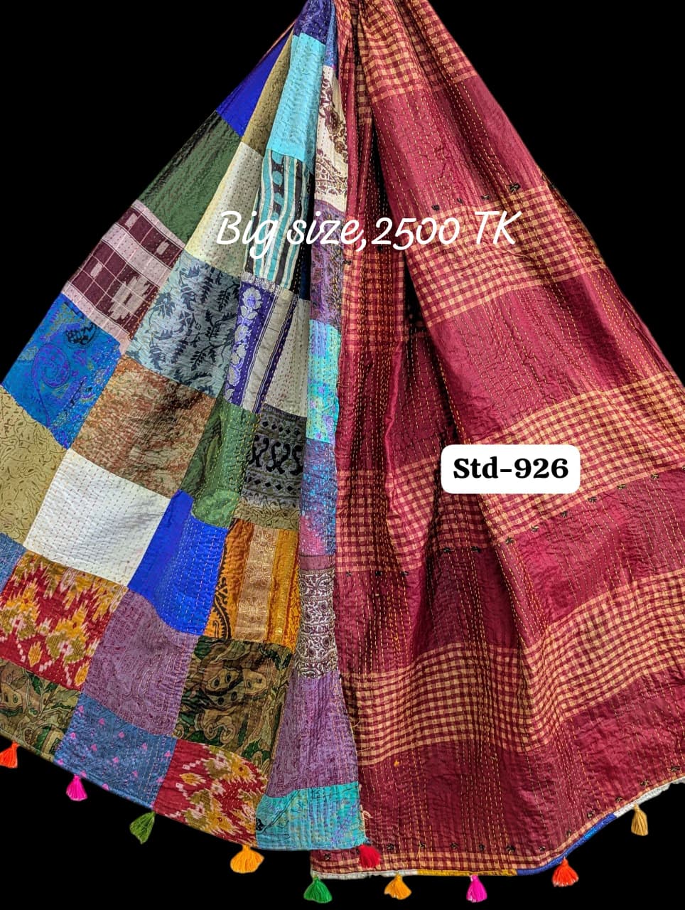 Handmade Silk Stole- While style meets utility-Big Size-926