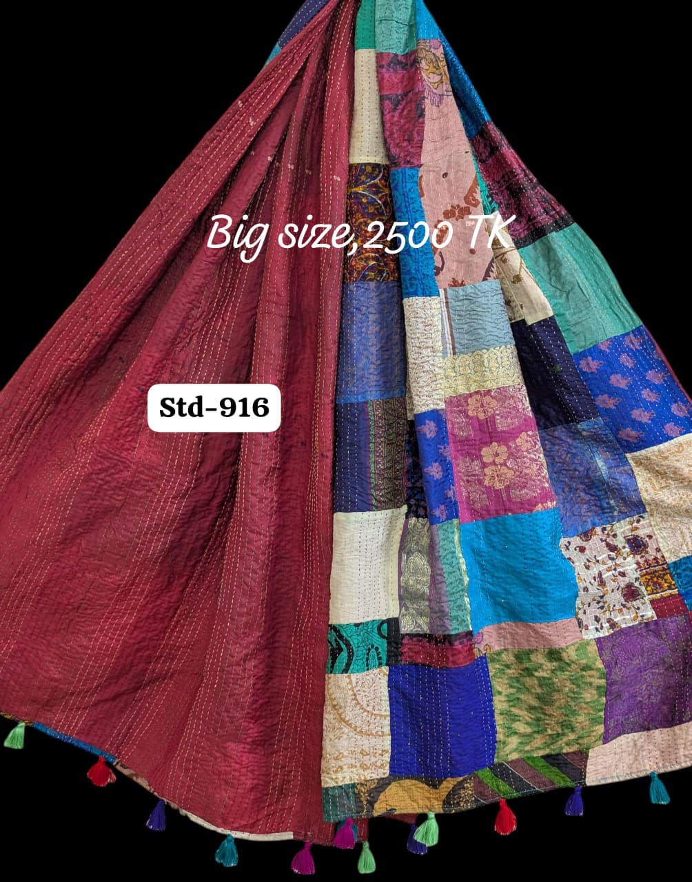 Handmade Silk Stole- While style meets utility-Big Size-916