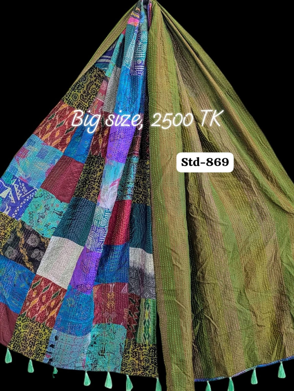 Handmade Silk Stole- While style meets utility-Big Size-869