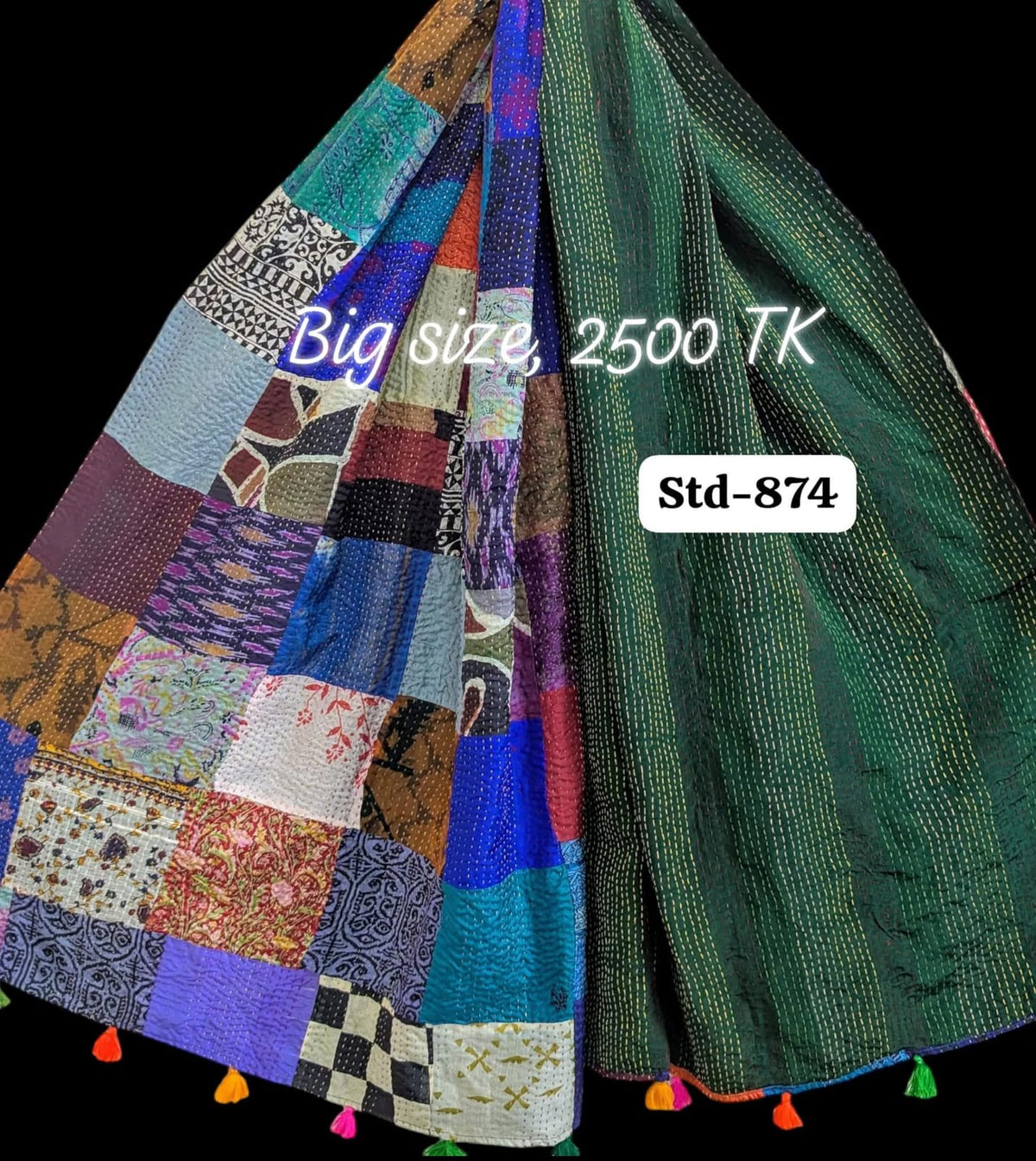 Handmade Silk Stole- While style meets utility-Big Size-874