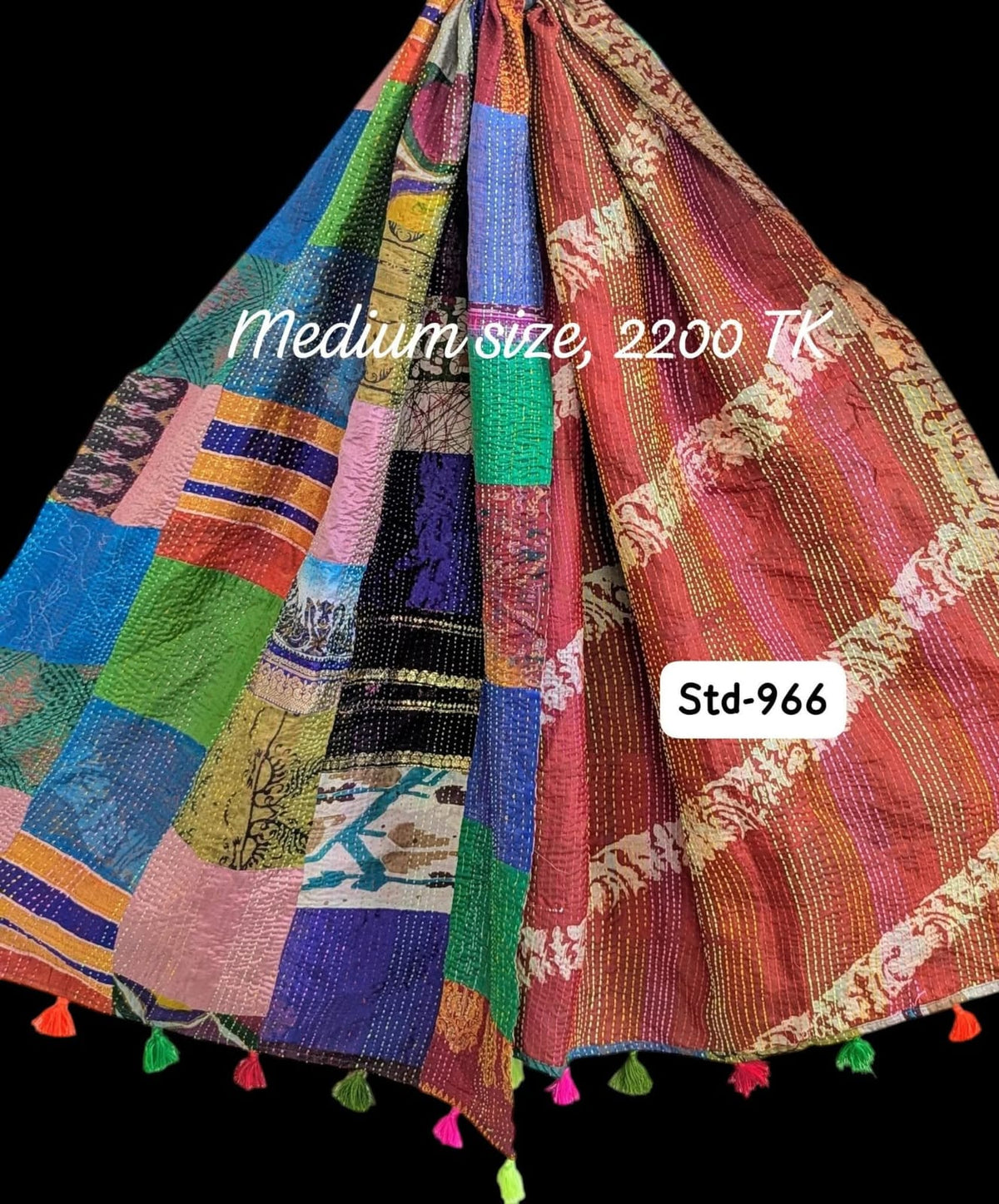 Handmade Silk Stole- While style meets utility-Medium Size-966