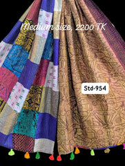 Handmade Silk Stole- While style meets utility-Medium Size-954