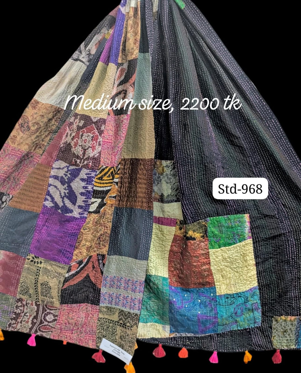 Handmade Silk Stole- While style meets utility-Medium Size-968