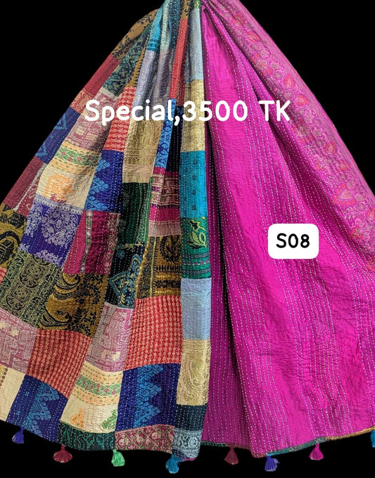 Special Handmade Silk Stole- While style meets utility-S08
