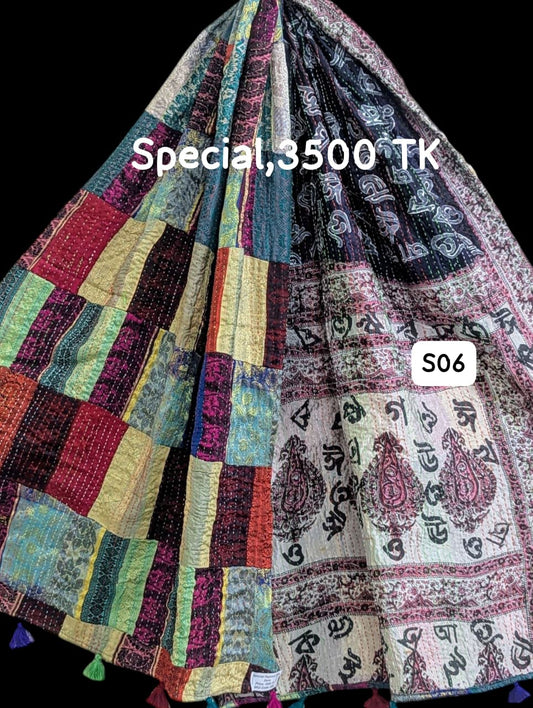 Special Handmade Silk Stole- While style meets utility-S06