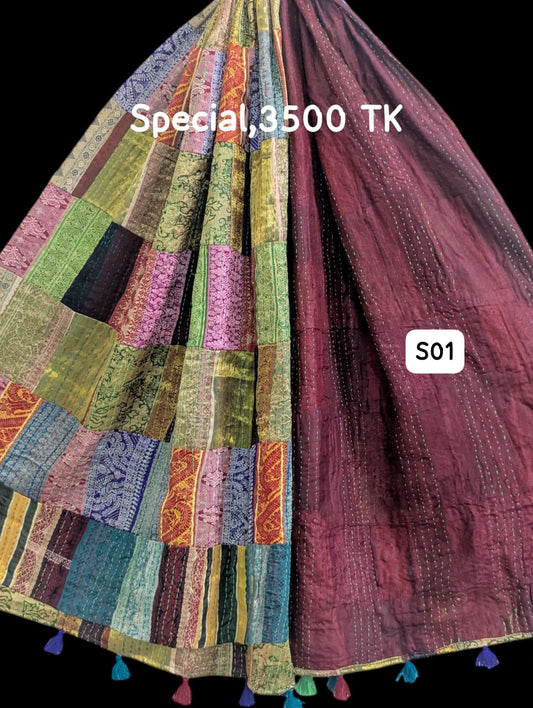 Special Handmade Silk Stole- While style meets utility-S01