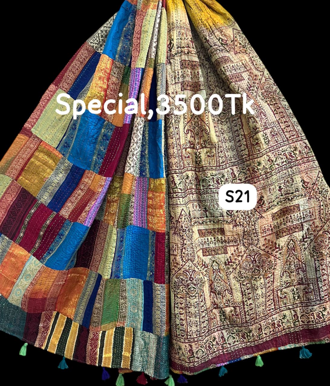 Special Handmade Silk Stole- While style meets utility-S21