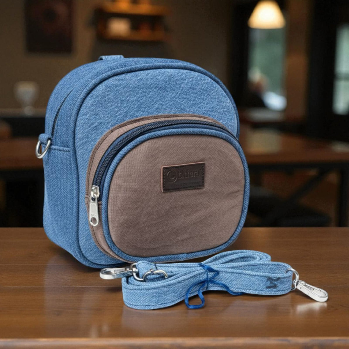 Kawaii- Mini Denim Backpack