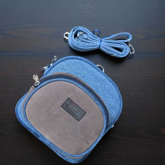 Kawaii- Mini Denim Backpack