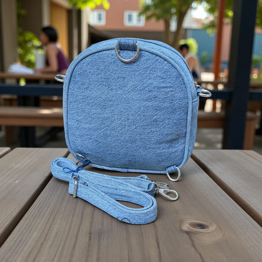 Kawaii- Mini Denim Backpack