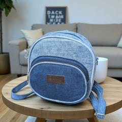 Kawaii- Mini Denim Backpack
