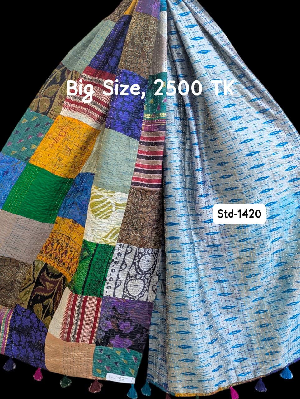 Handmade Silk Stole- While style meets utility-Big Size-1420