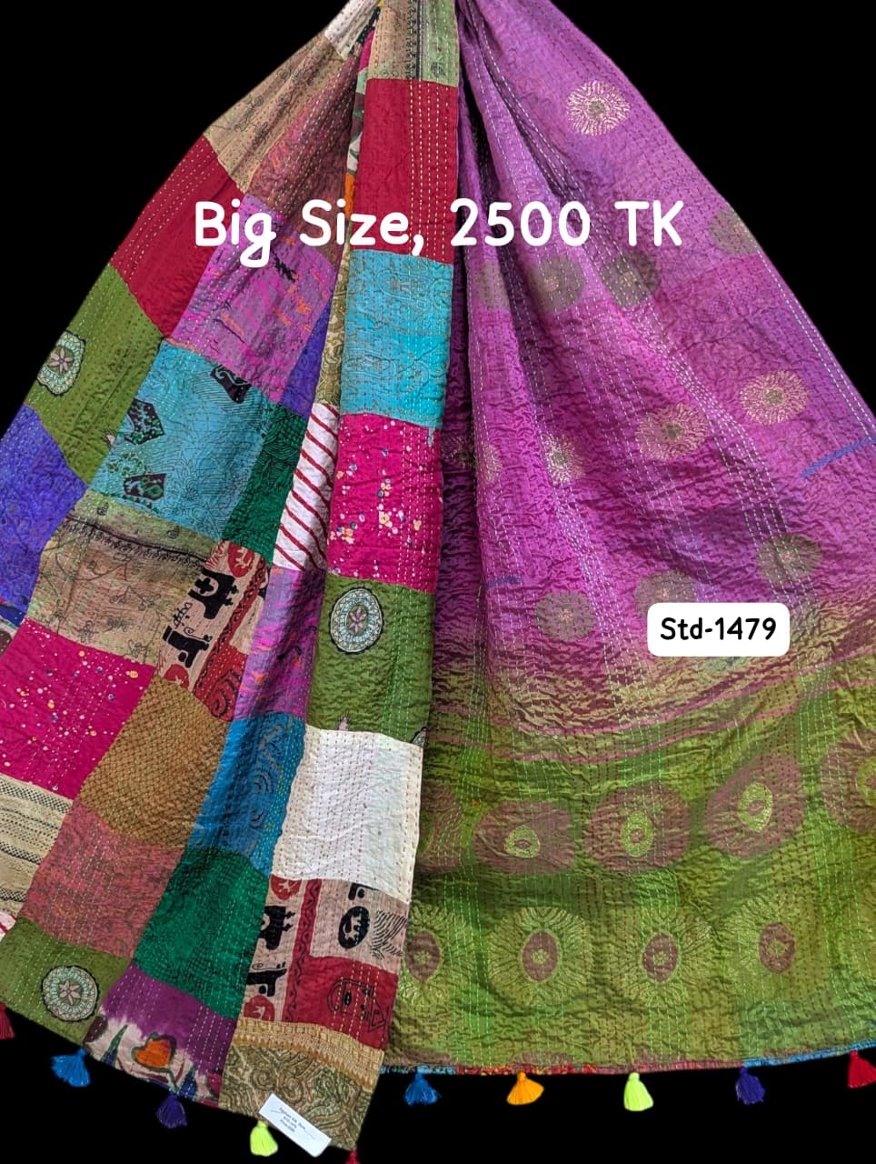 Handmade Silk Stole- While style meets utility-Big Size-1479