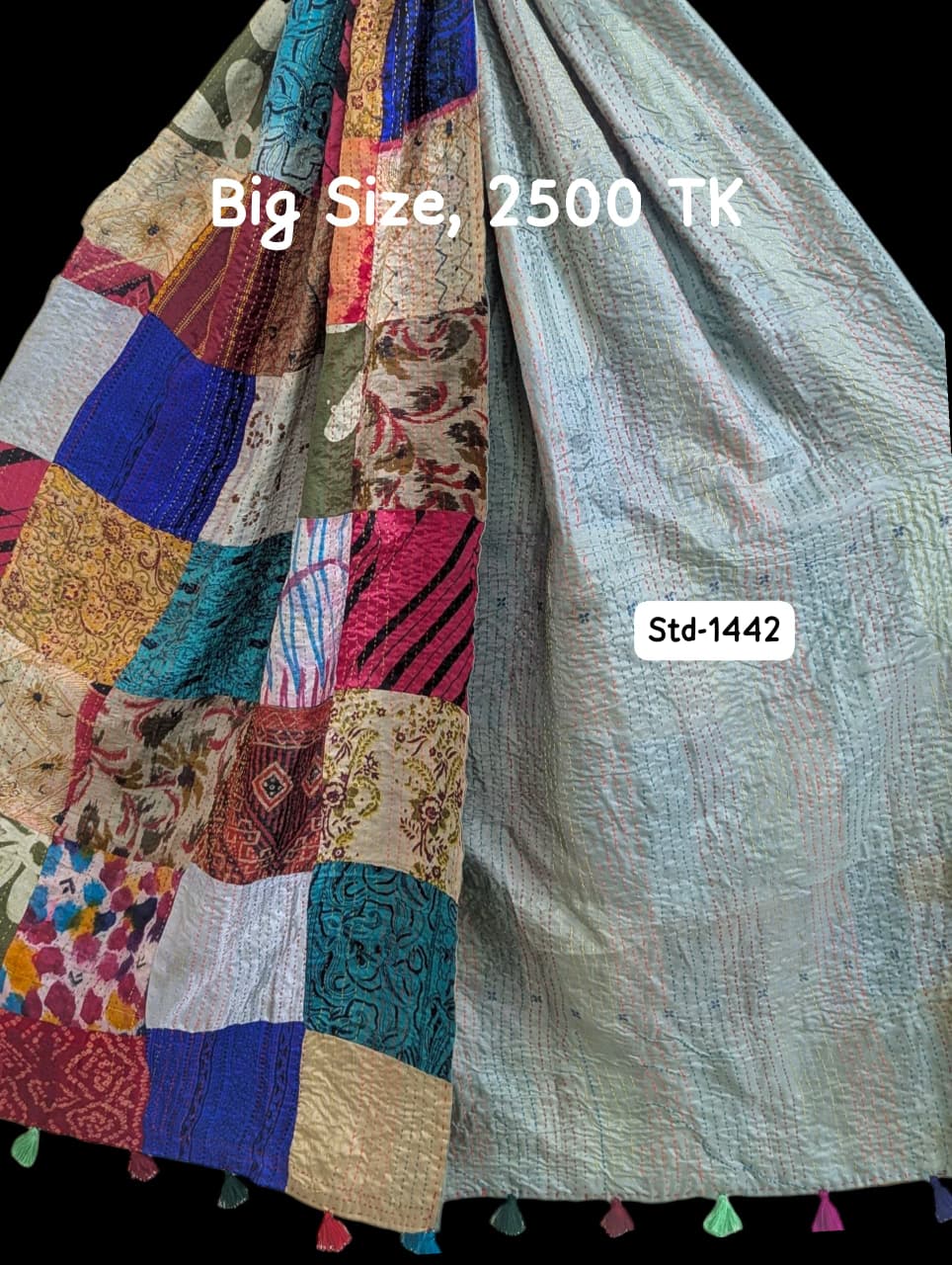 Handmade Silk Stole- While style meets utility-Big Size-1442