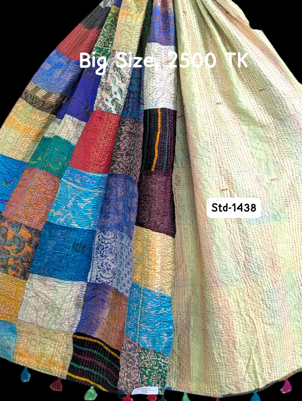 Handmade Silk Stole- While style meets utility-Big Size-1438