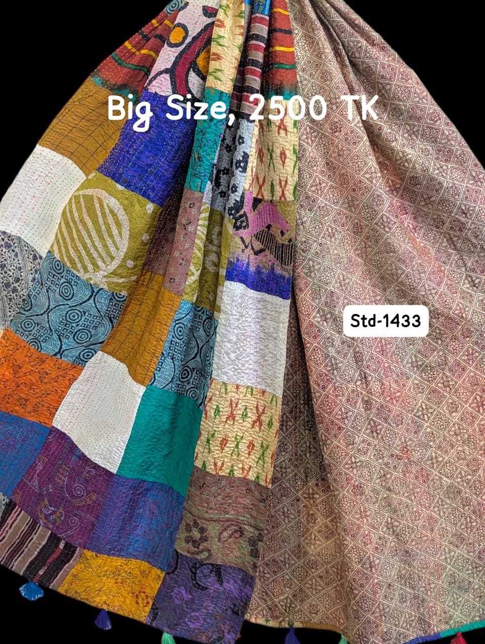 Handmade Silk Stole- While style meets utility-Big Size-1433