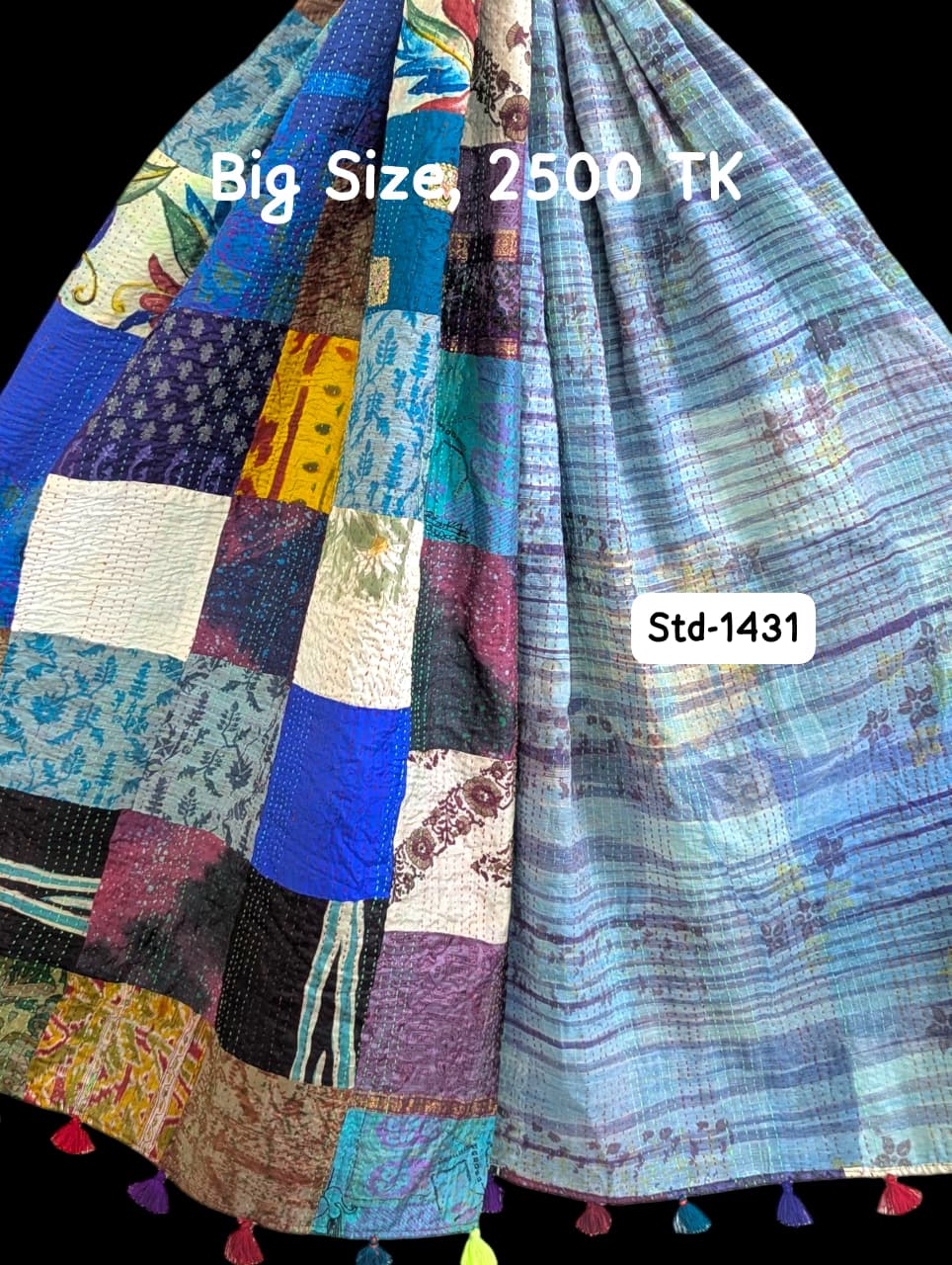 Handmade Silk Stole- While style meets utility-Big Size-1431