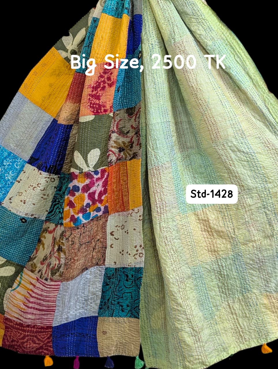 Handmade Silk Stole- While style meets utility-Big Size-1428