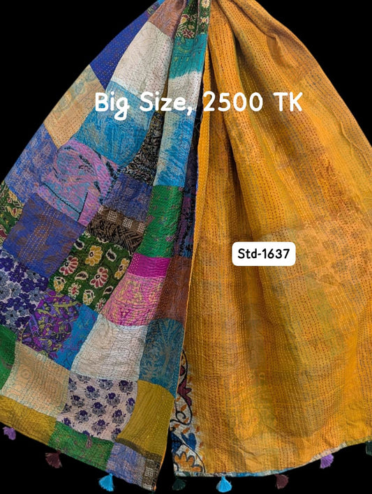 Handmade Silk Stole- While style meets utility-Big Size-1637