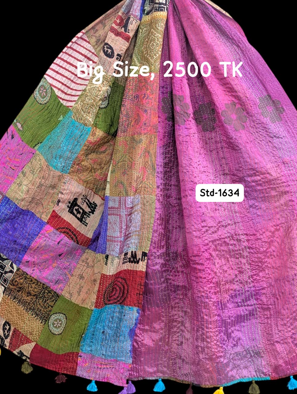 Handmade Silk Stole- While style meets utility-Big Size-1634