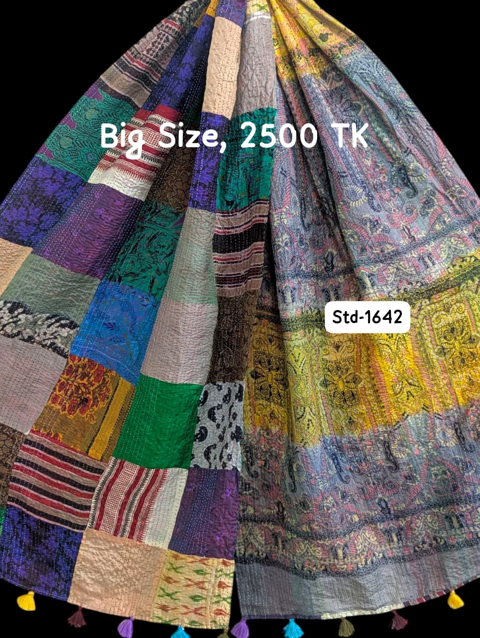 Handmade Silk Stole- While style meets utility-Big Size-1642