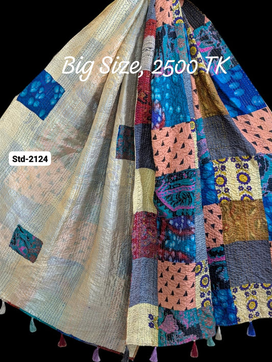 Handmade Silk Stole- While style meets utility-Big Size-2124