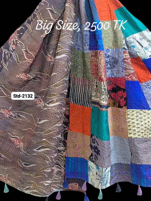 Handmade Silk Stole- While style meets utility-Big Size-2132