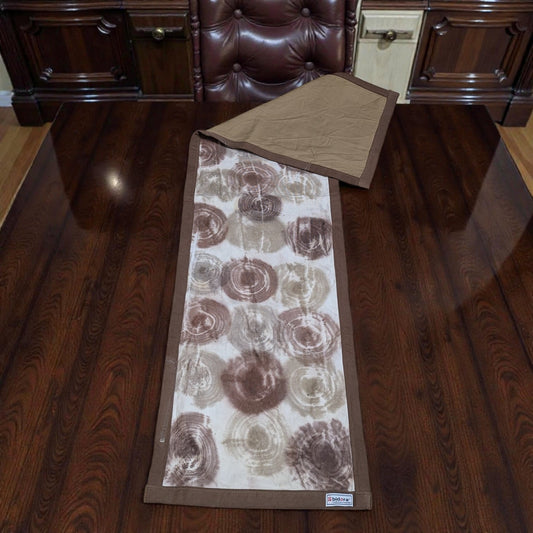 Handmade Batic Table Runner – Denim Backside & Borderline Finish